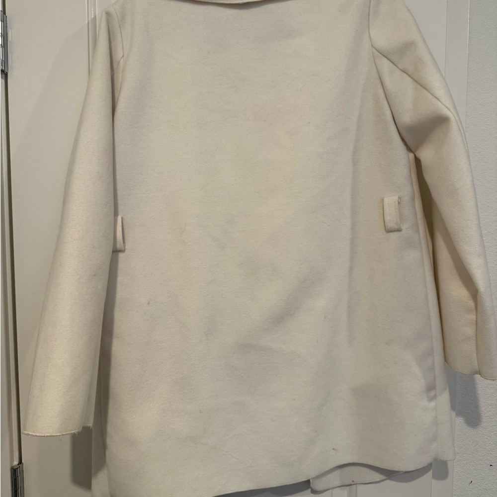 Forever 21 Cream coat with Waterfall Collar - Picture 2 of 3